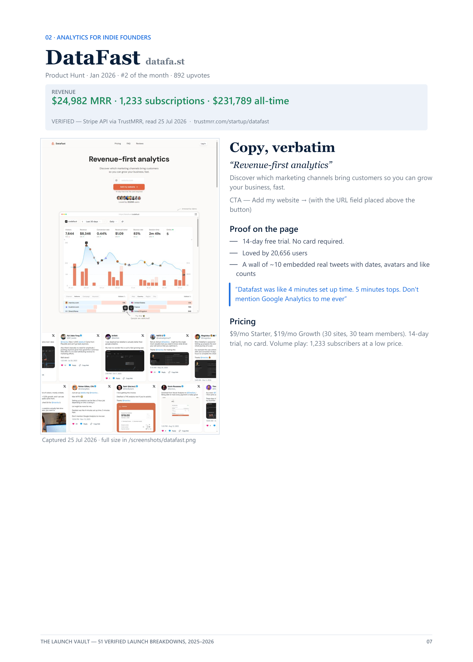 DataFast case study — the example this section describes